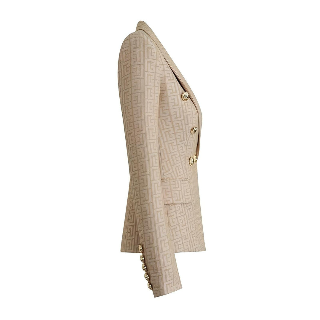 Bianca Patterned Blazer - Sand