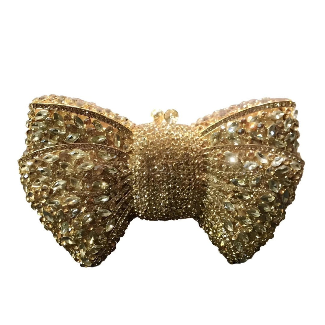 Bow Tie Rhinestone Clutch