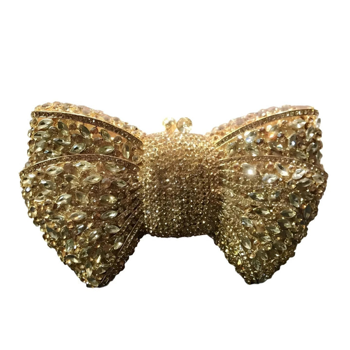 Bow Tie Rhinestone Clutch
