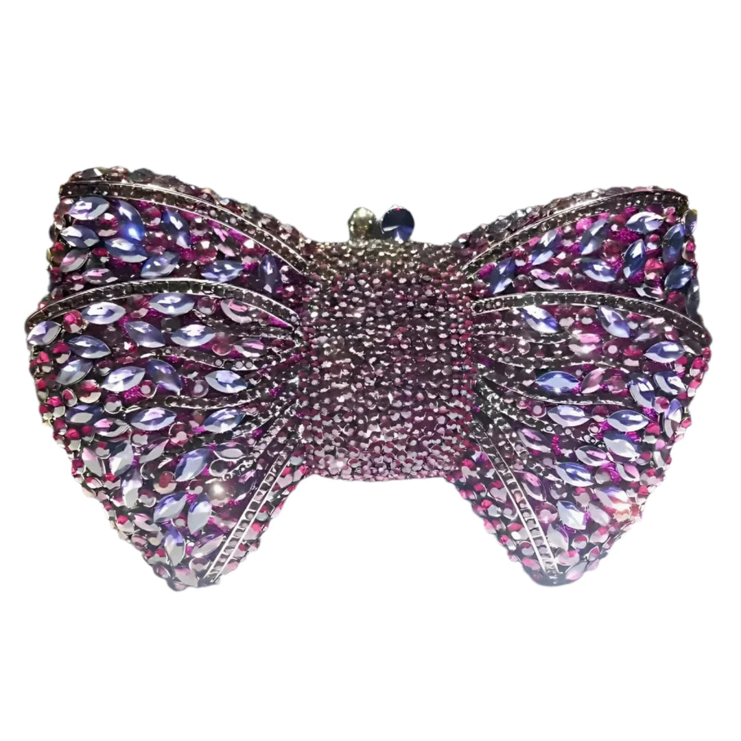 Bow Tie Rhinestone Clutch