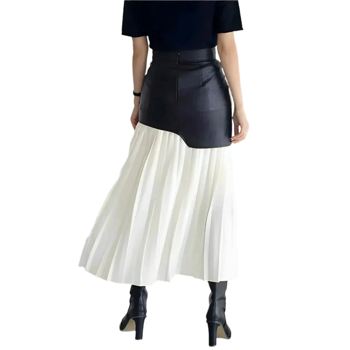Darcy Contrast Panel Midi Skirt