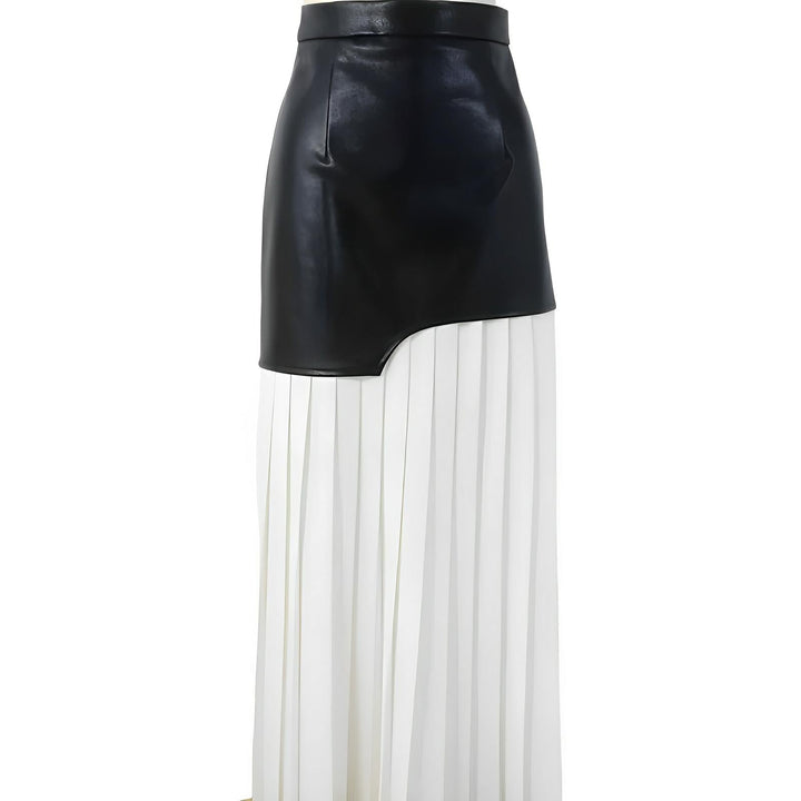 Darcy Contrast Panel Midi Skirt