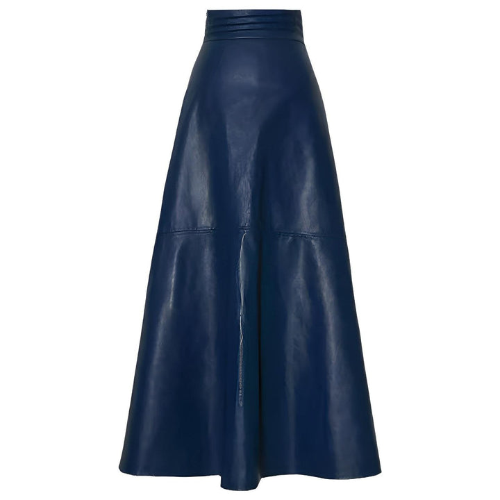 Elara Faux Leather Midi Skirt