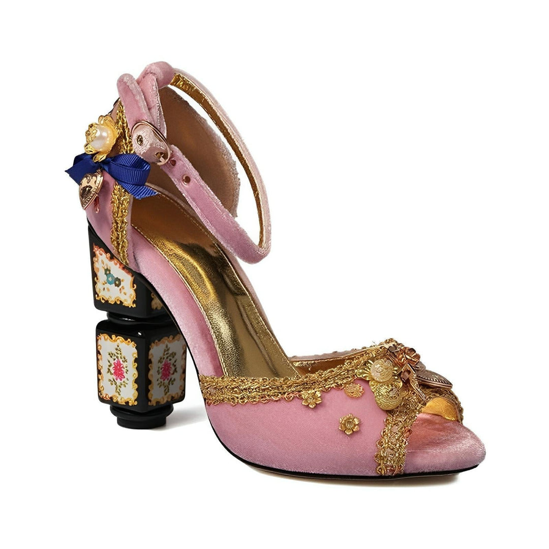 Empress Velvet Platform Sandals