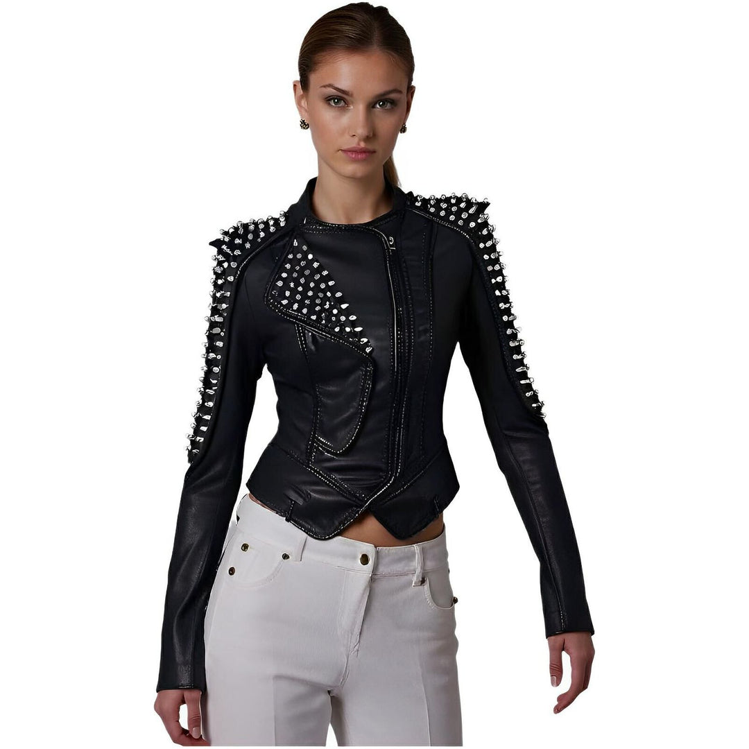 Gia Studded Leather Jacket