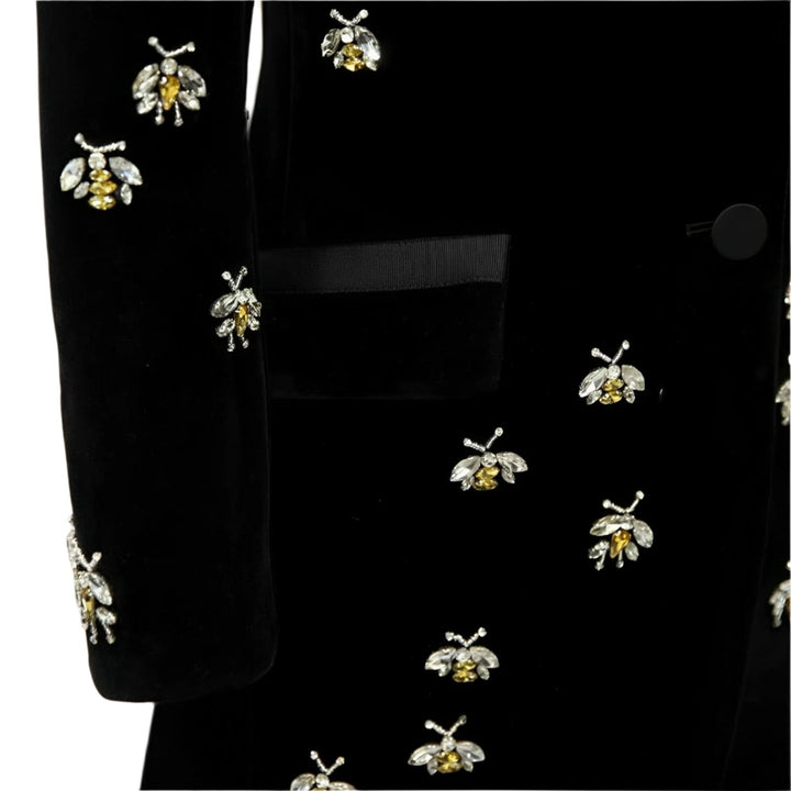 Giata Velvet Embroidered Blazer