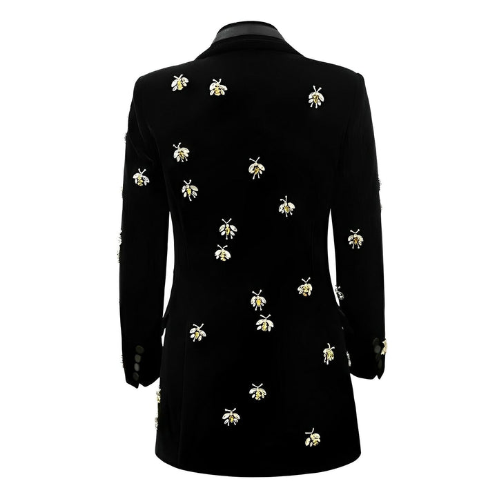 Giata Velvet Embroidered Blazer