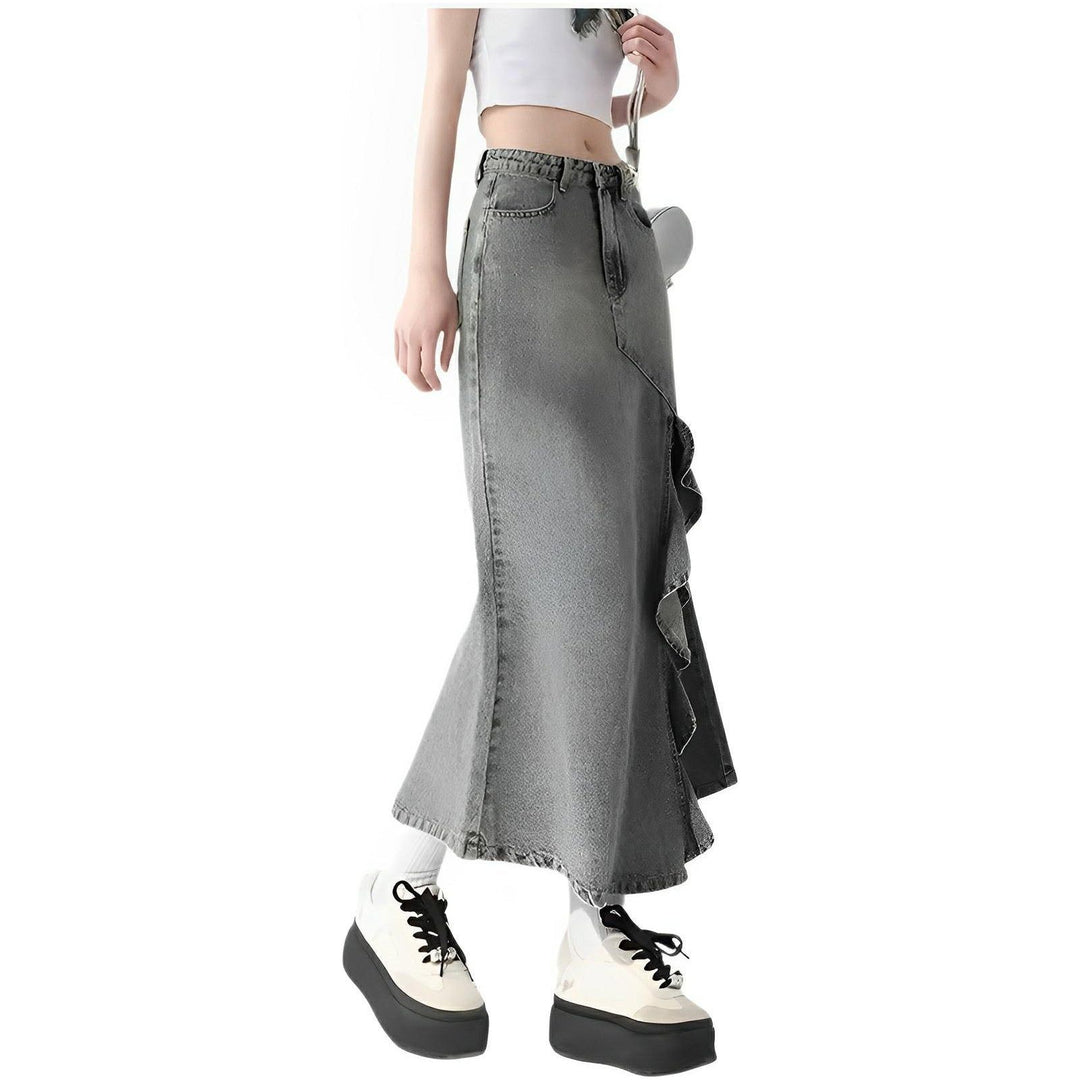 Indie Denim Midi Skirt