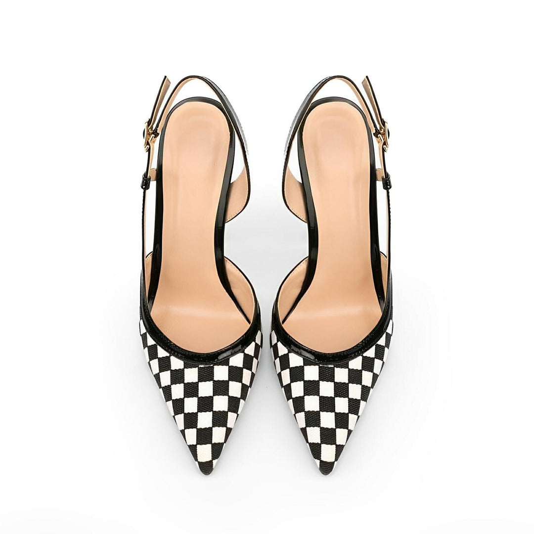 Microcheck Stiletto Pumps