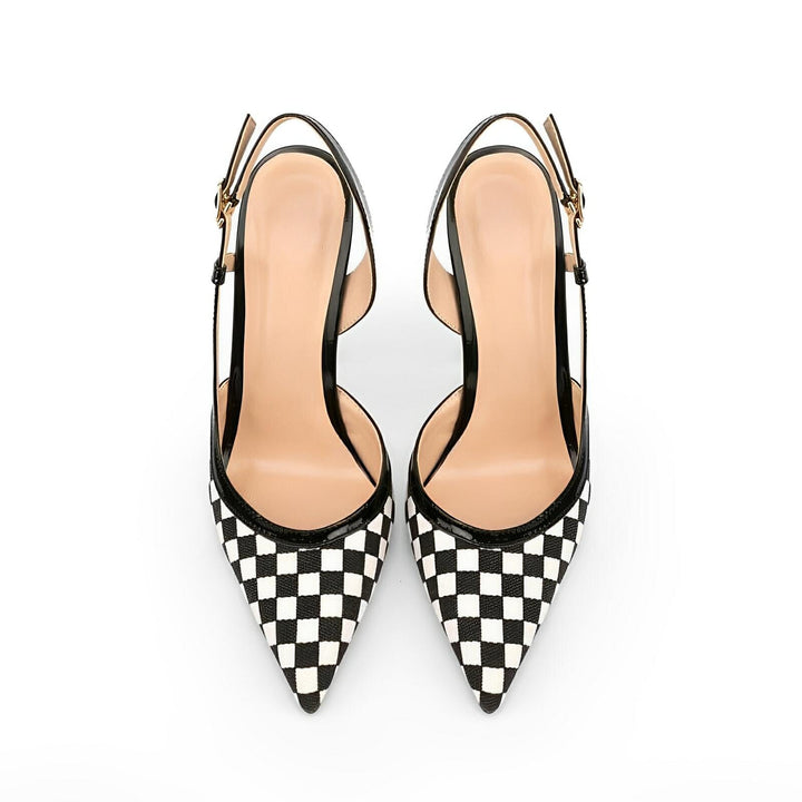 Microcheck Stiletto Pumps