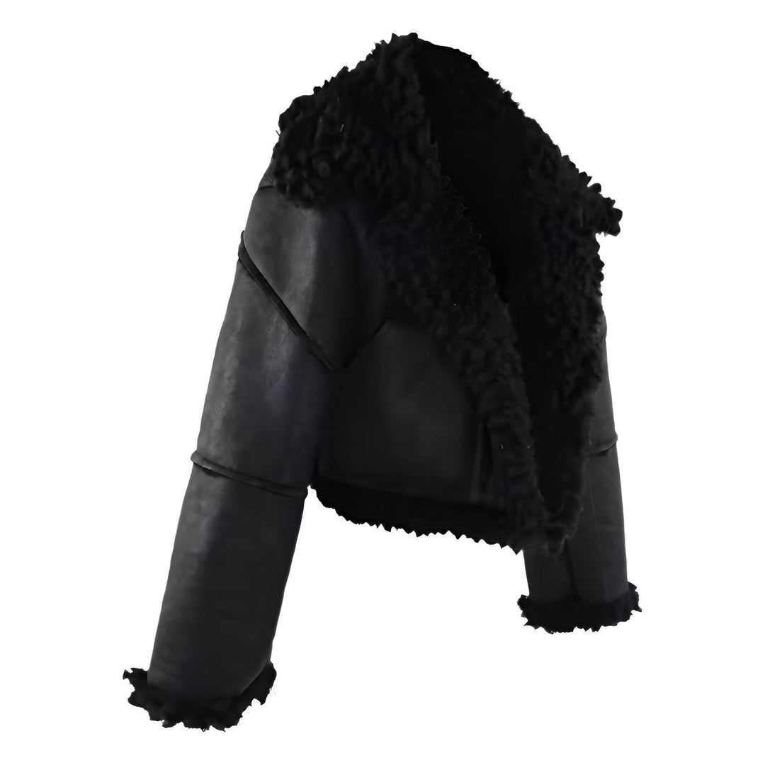 Niamah Cropped Faux Fur Jacket