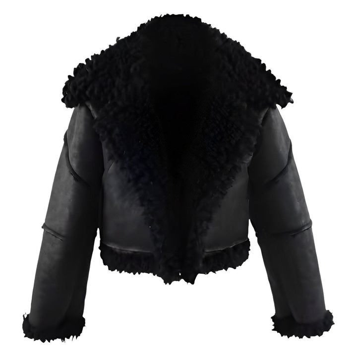 Niamah Cropped Faux Fur Jacket