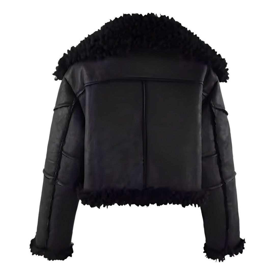 Niamah Cropped Faux Fur Jacket