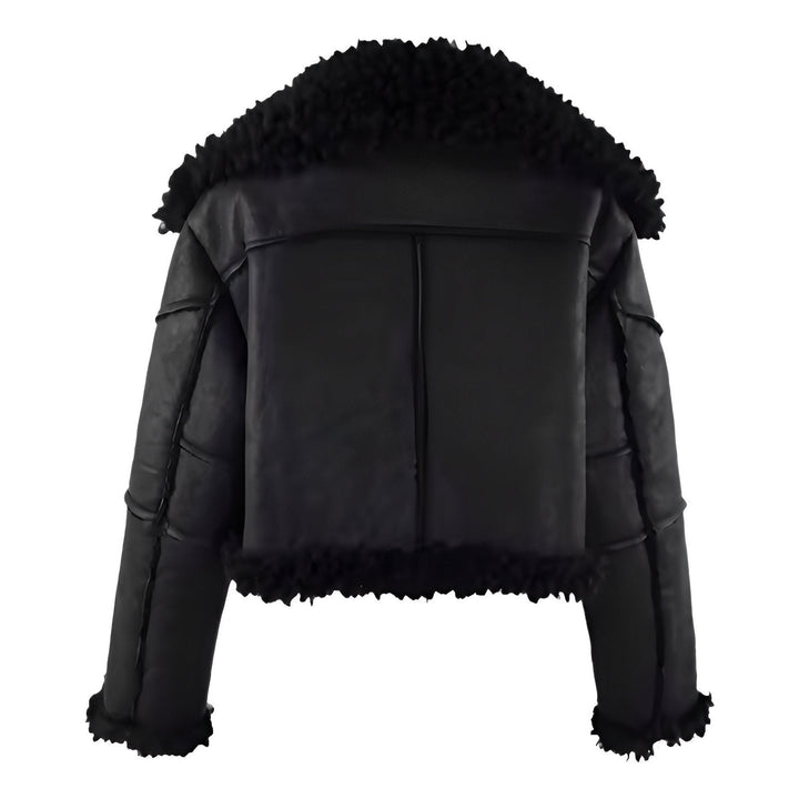 Niamah Cropped Faux Fur Jacket