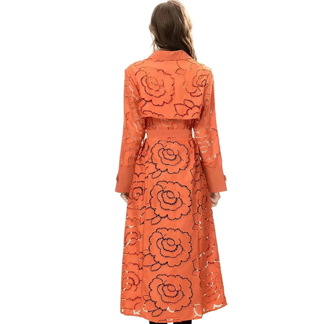 Nicolette Embroidered Trench Coat