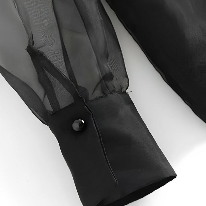 Noir Ribbon Blouse