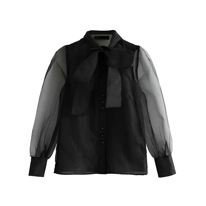 Noir Ribbon Blouse