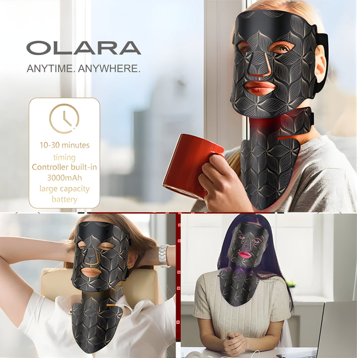 Olara 8-Color LED Face & Neck Rejuvenation System (850 nm Near-Infrared)