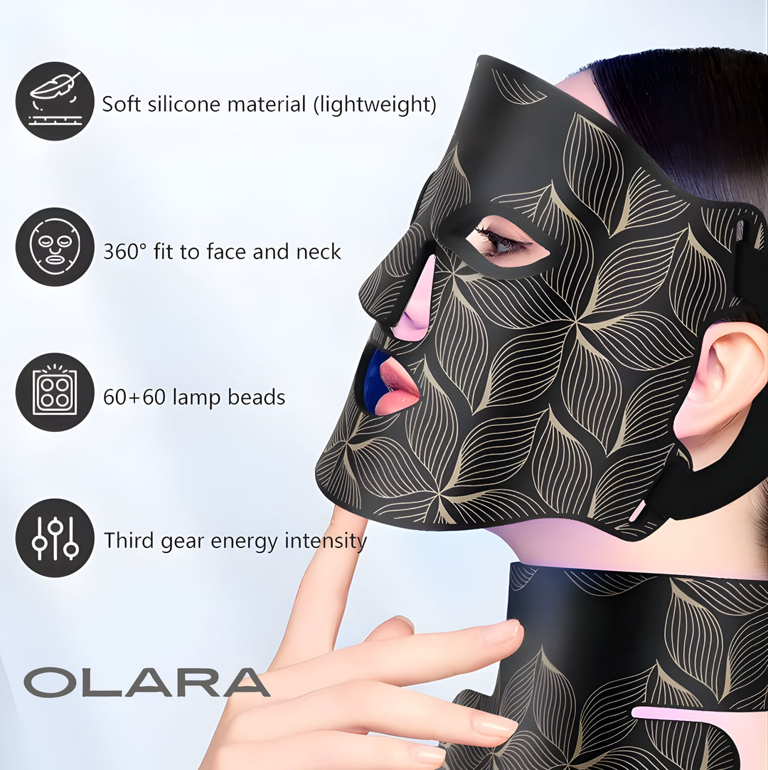 Olara 8-Color LED Face & Neck Rejuvenation System (850 nm Near-Infrared)