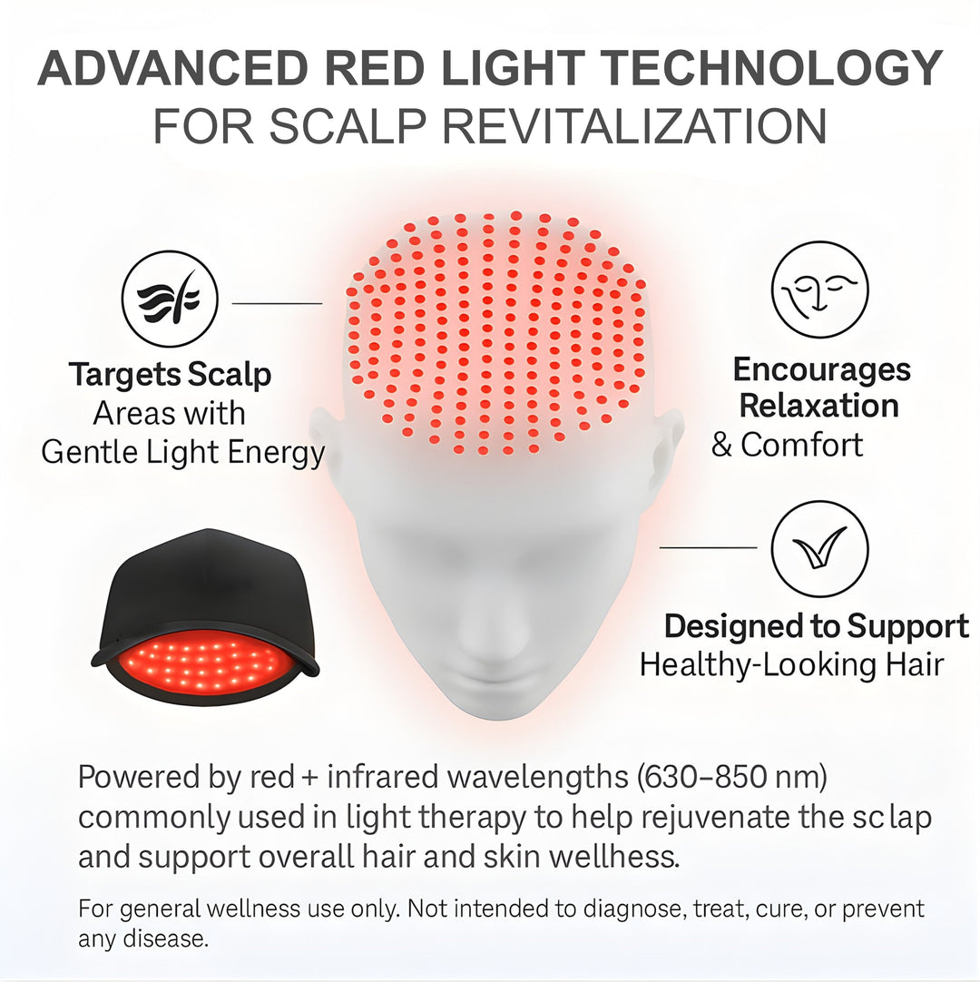 Olara LED Cap for Hair & Scalp Wellness - Red Light Therapy