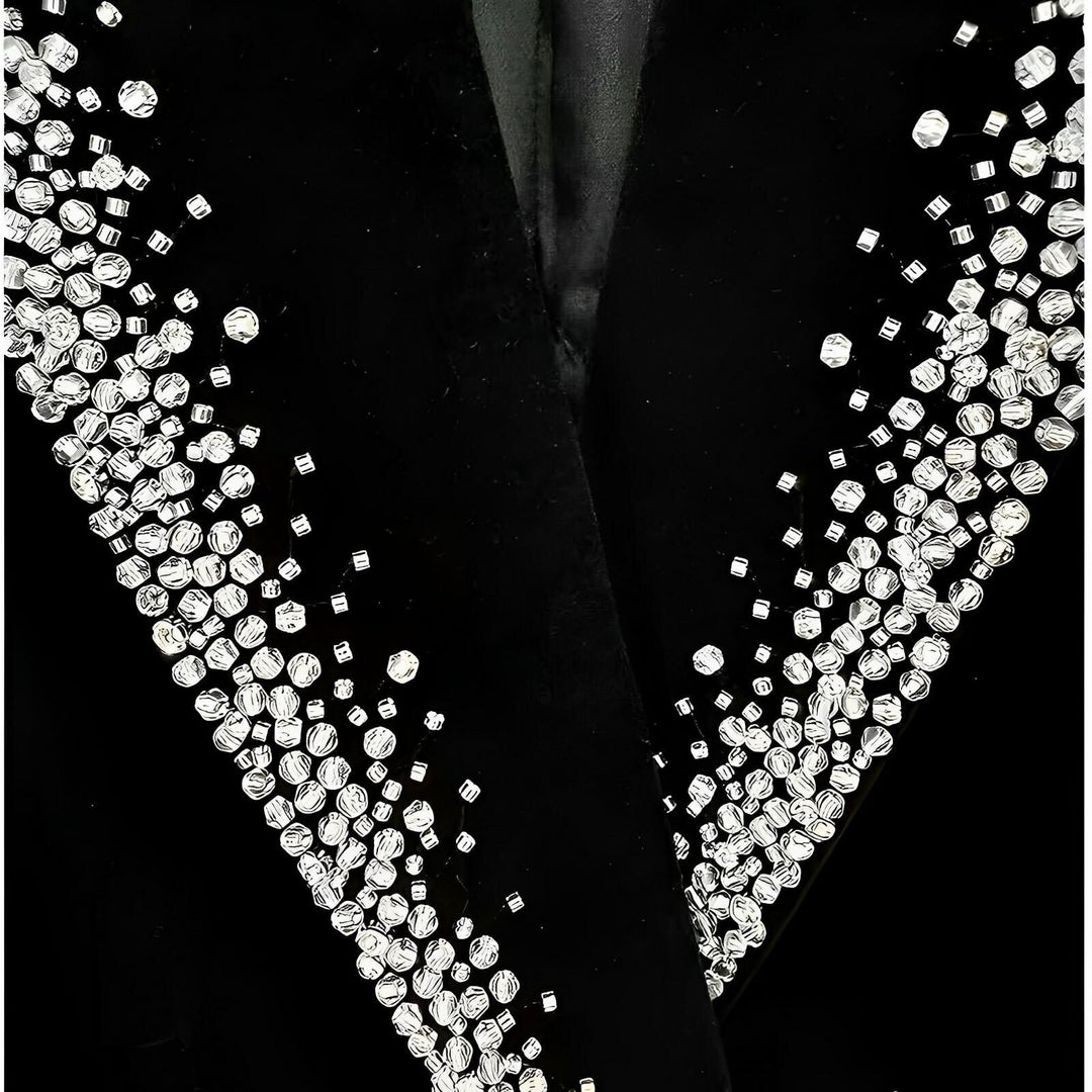 Piora Velvet Rhinestone Blazer
