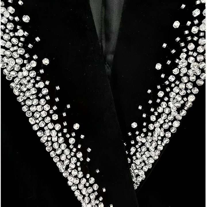 Piora Velvet Rhinestone Blazer