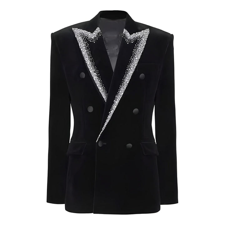 Piora Velvet Rhinestone Blazer