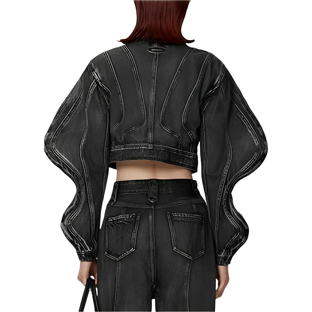 Sable Cropped Denim Jacket