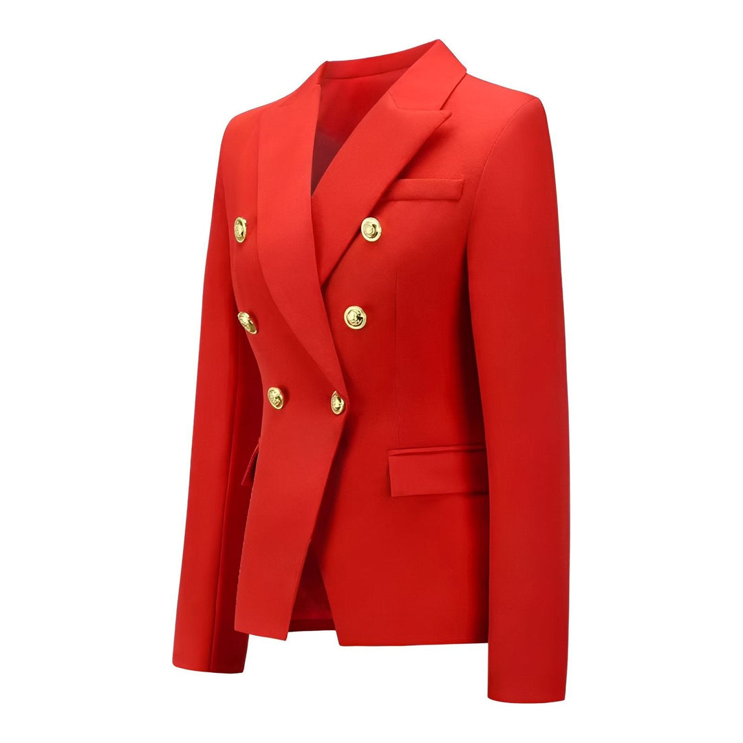 Talia Fitted Blazer - Crimson