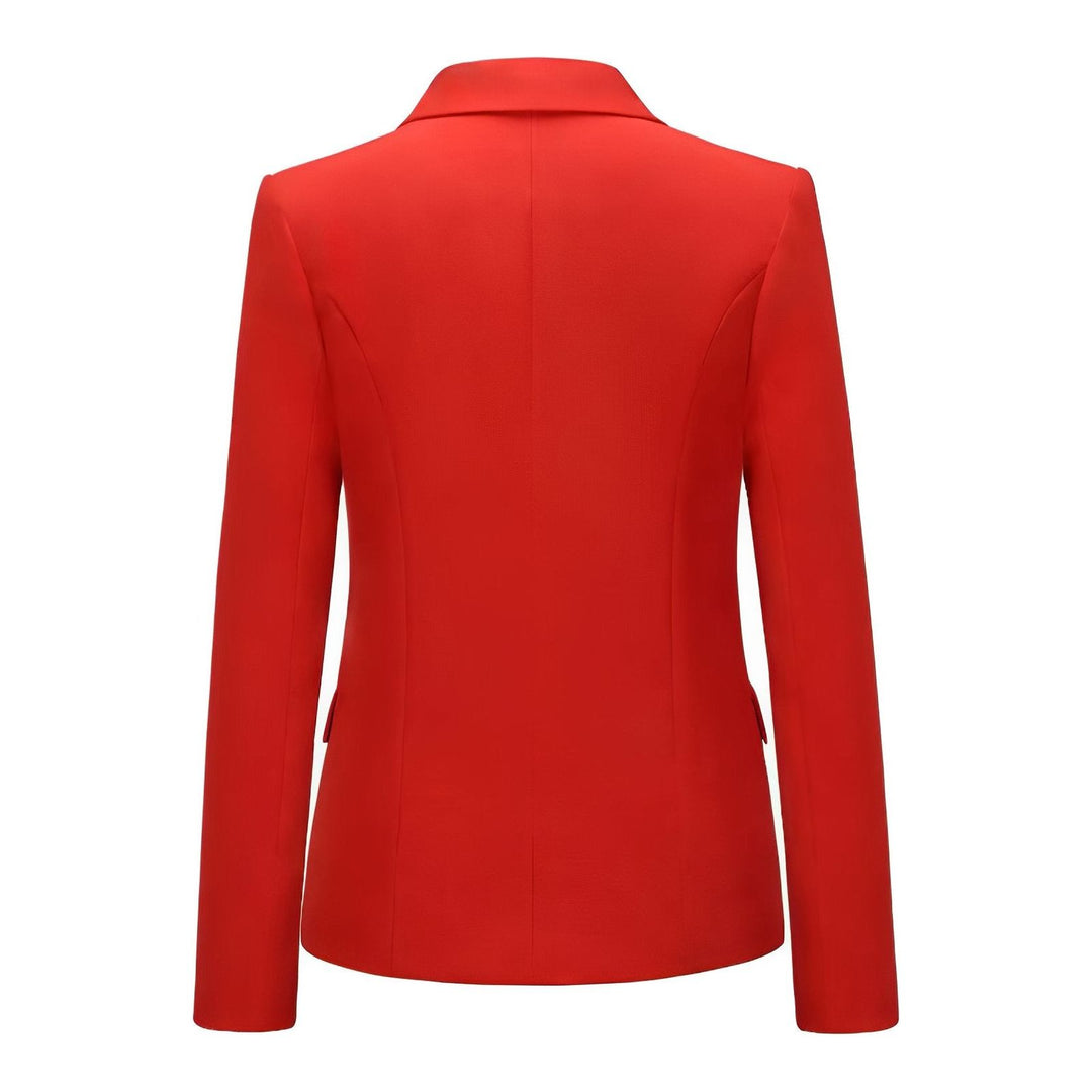 Talia Fitted Blazer - Crimson