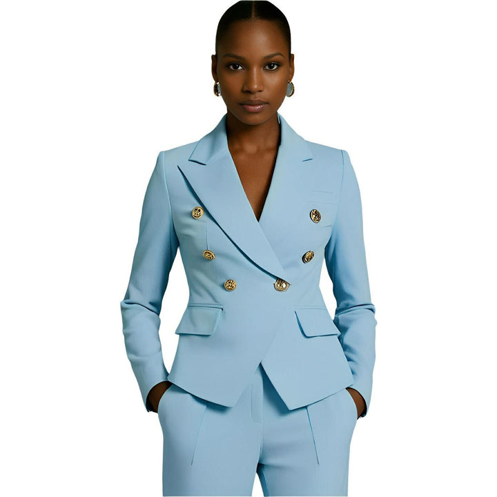 Talia Fitted Blazer - Sky Blue