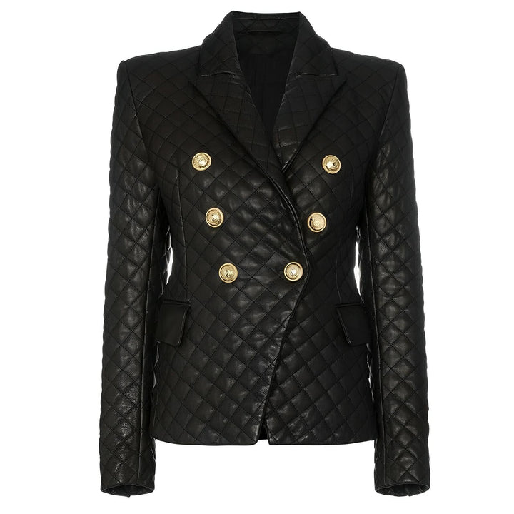 Vera Faux Leather Blazer