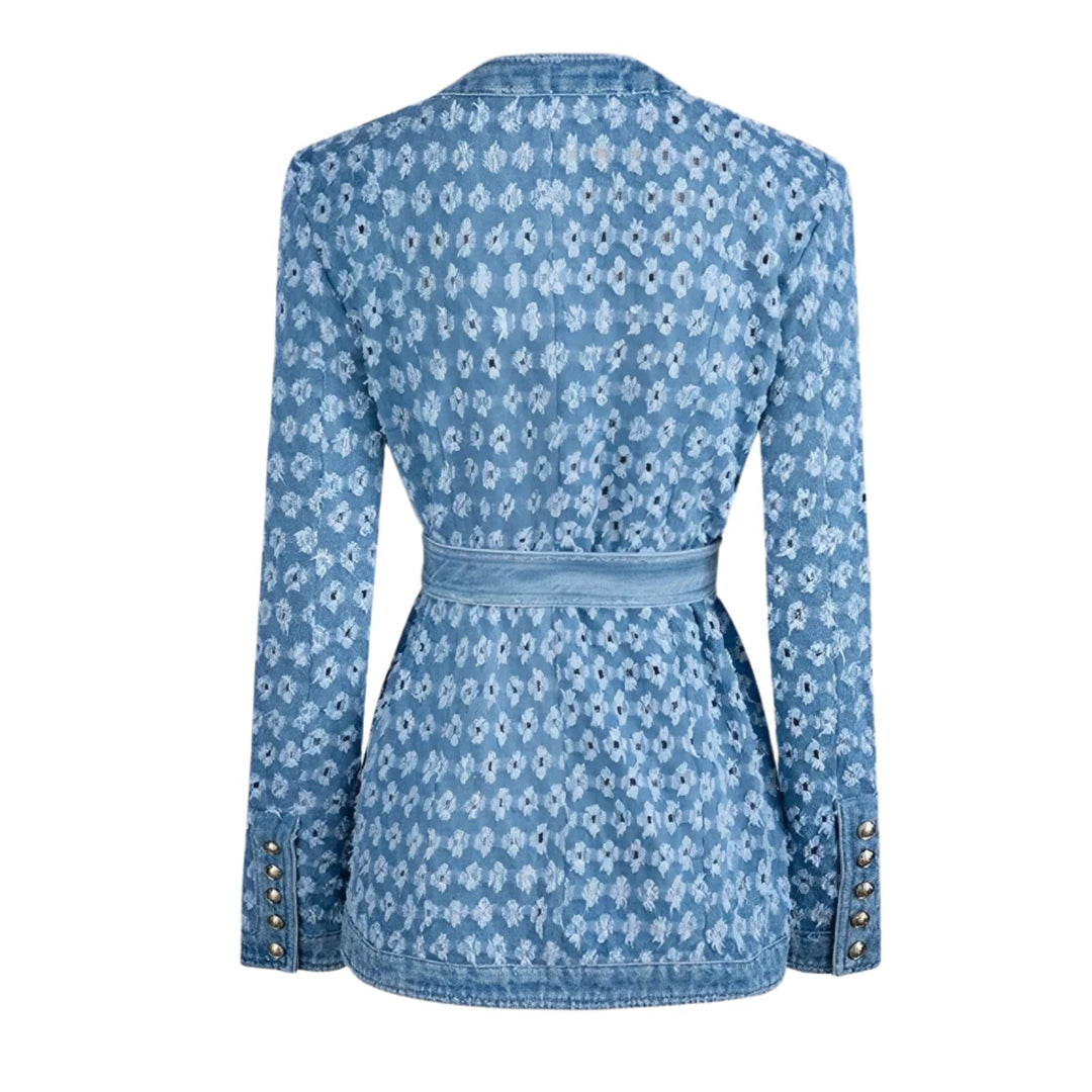 Virgo Belted Denim Jacket