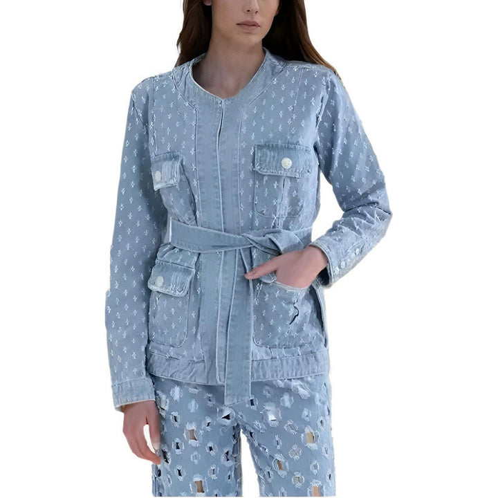 Virgo Belted Denim Jacket