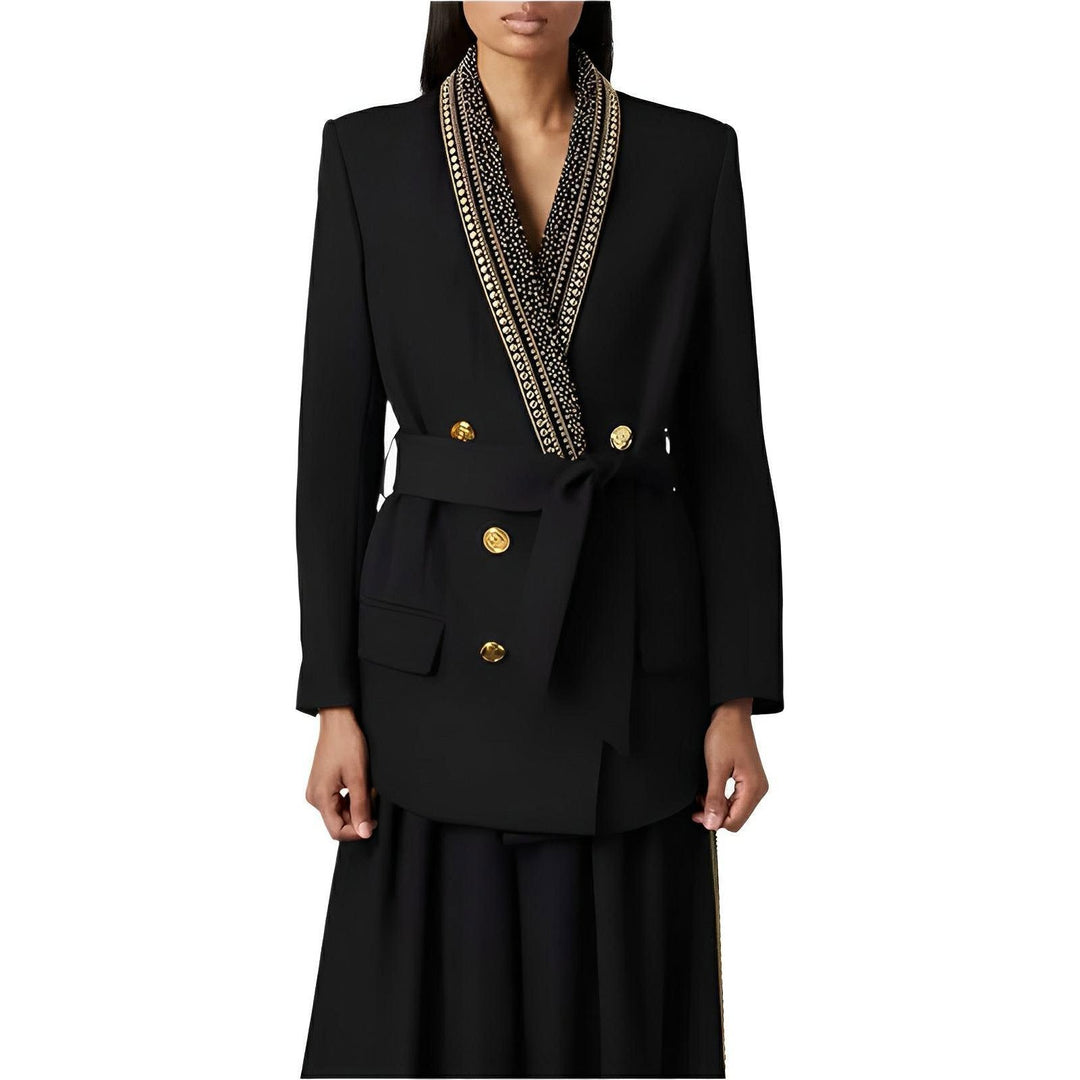 Vivienne Belted Rhinestone Blazer