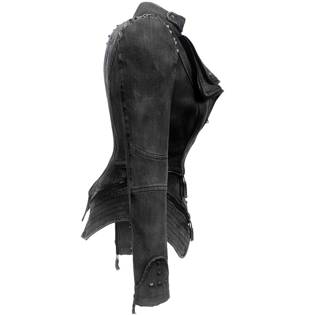 Xanthe Denim Biker Jacket