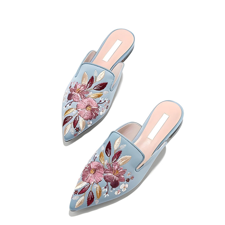 Zinnia Satin Mules