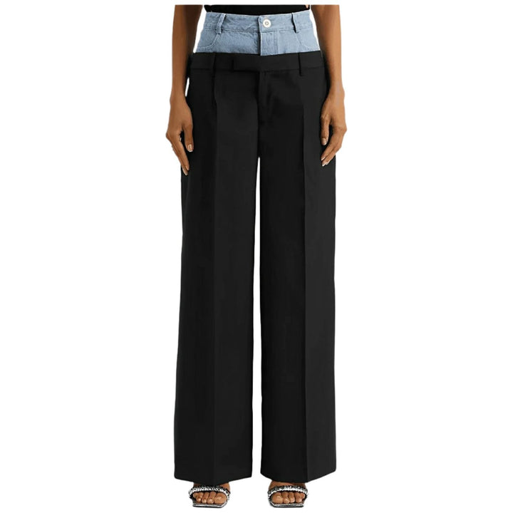 Zoya Contrast Panel Trousers